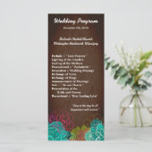 25 4x9結婚式 プログラムネオン春フローラ花 プログラム (スタンド正面)