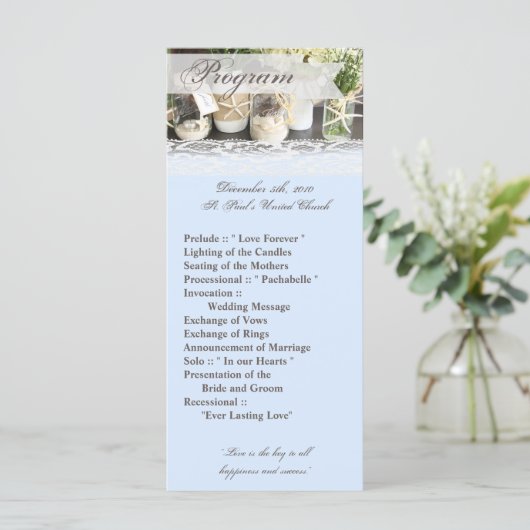 25 4x9結婚式 プログラムビーチシーメイソンジャース海 プログラム (スタンド正面)