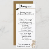 25 4x9結婚式 プログラムフォーマルラブバードハト プログラム (正面/裏面)