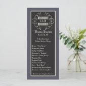 25 4x9結婚式 プログラムブラックタイアジェンシフィリグリー プログラム (スタンド正面)