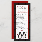 25 4x9結婚式 プログラムペンギン愛カップルの運命 プログラム (正面/裏面)