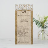 25 4x9結婚式 プログラムホースシューズオンバーラップレース プログラム (スタンド正面)