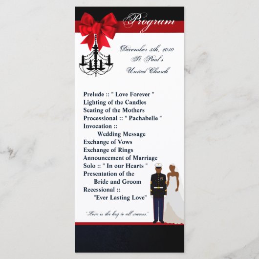 25 4x9結婚式 プログラムマリンアフリカンアメーグ制服 プログラム (正面)