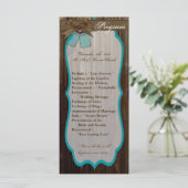 25 4x9結婚式 プログラムメイスンジャーイニシャル 素朴 プログラム (スタンド正面)