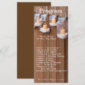 25 4x9結婚式 プログラムメイスンジャールキャンドルライト プログラム (正面/裏面)