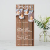 25 4x9結婚式 プログラムメイスンジャールキャンドルライト プログラム (スタンド正面)