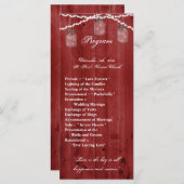 25 4x9結婚式 プログラムメイスンジャールストリングライツウー プログラム (正面/裏面)