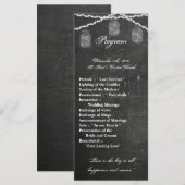 25 4x9結婚式 プログラムメイスンジャールストリングライツチャ プログラム (正面/裏面)