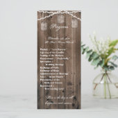 25 4x9結婚式 プログラムメイスンジャールストリングライトバー プログラム (スタンド正面)