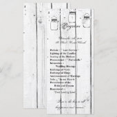 25 4x9結婚式 プログラムメイスンジャールストリングライト プログラム (正面/裏面)