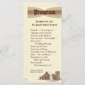 25 4x9結婚式 プログラムヴィンテージカントリーバーンファーム プログラム (正面/裏面)