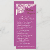 25 4x9結婚式 プログラムヴィンテージビクトリアンレースオーチ プログラム (正面/裏面)