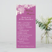 25 4x9結婚式 プログラムヴィンテージビクトリアンレースオーチ プログラム (スタンド正面)