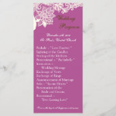 25 4x9結婚式 プログラムヴィンテージビクトリアンレースオーチ プログラム (正面)