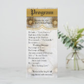 25 4x9結婚式 プログラムヴィンテージピンタックファブリックタイル プログラム (スタンド正面)