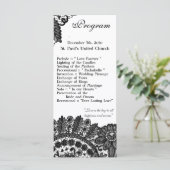 25 4x9結婚式 プログラムヴィンテージレースアップリケドリー プログラム (スタンド正面)