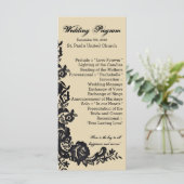 25 4x9結婚式 プログラムヴィンテージレースアップリケドリー プログラム (スタンド正面)