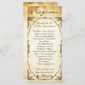 25 4x9結婚式 プログラムヴィンテージ式リングや輪エクスチャ プログラム (正面/裏面)