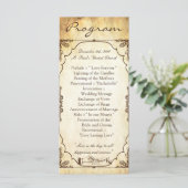 25 4x9結婚式 プログラムヴィンテージ式リングや輪エクスチャ プログラム (スタンド正面)