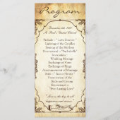 25 4x9結婚式 プログラムヴィンテージ式リングや輪エクスチャ プログラム (正面)