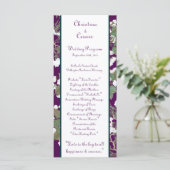 25 4x9結婚式 プログラム孔雀/枝の花 プログラム (スタンド正面)