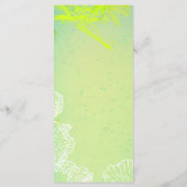 25 4x9結婚式 プログラム春ハイビスカスフラワーハワ プログラム (裏面)