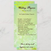 25 4x9結婚式 プログラム春ハイビスカスフラワーハワ プログラム (正面/裏面)