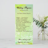 25 4x9結婚式 プログラム春ハイビスカスフラワーハワ プログラム (スタンド正面)