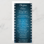 25 4x9結婚式 プログラム深いモロッコブルー プログラム (正面/裏面)