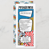 25 4x9結婚式 プログラム漫画ストリップブックアーポップ・アートのト プログラム (正面/裏面)