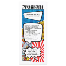 25 4x9結婚式 プログラム漫画ストリップブックアーポップ・アートのト