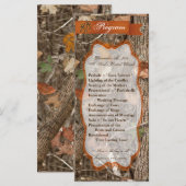 25 4x9結婚式 プログラム狩りカップル鹿Doe Buc プログラム (正面/裏面)