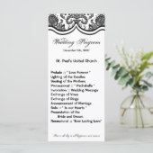 25 4x9結婚式 プログラム白黒ダマスクレースPri プログラム (スタンド正面)