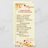 25 4x9結婚式 プログラム秋ブリーズ紅葉 プログラム (正面/裏面)