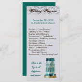 25 4x9結婚式 プログラム素朴カントリーメイソンジャー プログラム (正面/裏面)