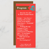 25 4x9結婚式 プログラム10代のラブカップル プログラム (正面/裏面)