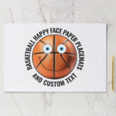 25 Custom Basketball BLUE EYES Happy Face Placemat ペーパーパッド (インサイチュ)
