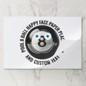25 Custom Pool Ball BLUE EYES Happy Face Placemat ペーパーパッド (折り畳み)