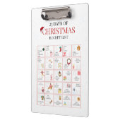 25 Days of Christmas Bucket List Art クリップボード (左)