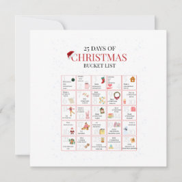 25 Days of Christmas Bucket List Art シーズンカード