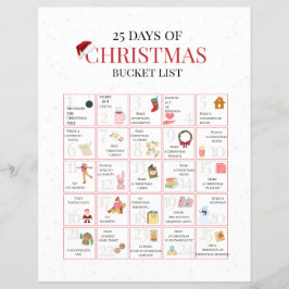 25 Days of Christmas Bucket List Art チラシ