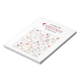 25 Days of Christmas Bucket List Art ノートパッド