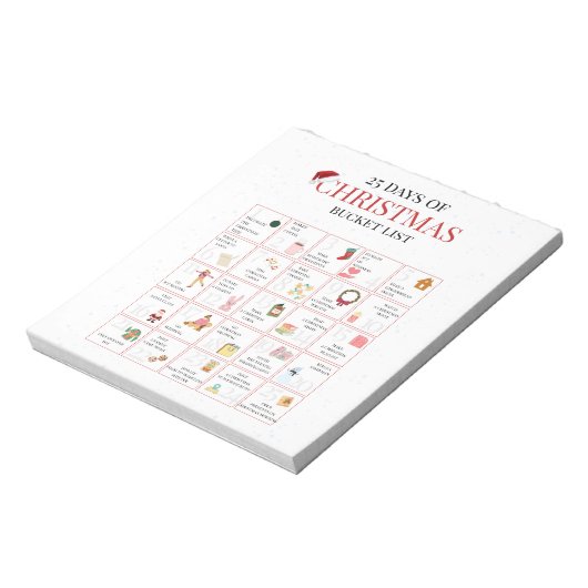 25 Days of Christmas Bucket List Art ノートパッド (回転)