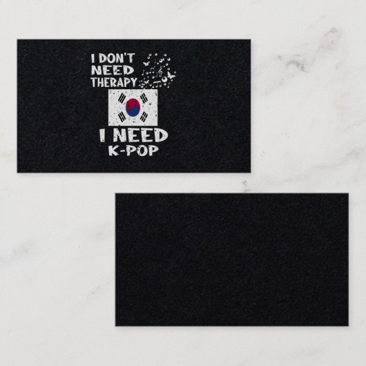 25.Iセラピーは不要KPop 名刺 (正面/裏面)