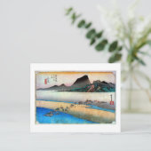 25. Kanaya-juku, Hiroshige ポストカード (スタンド正面)