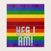 25 LGBTのグリッターYesのパック！来アウトカード (外部フラット)