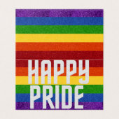 25 LGBTグリッターハッピーカードパック (外部フラット)