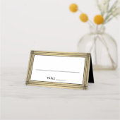 25 Pack Classic Black & Gold Bordered Escort Cards プレイスカード (正面)
