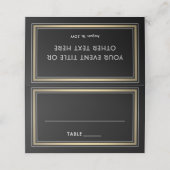 25 Pack Elegant Border Black & Gold Escort Cards プレイスカード (外部開封)