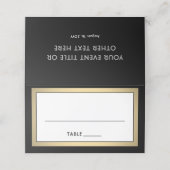 25 Pack Elegant Modern Black & Gold Escort Cards プレイスカード (外部開封)
